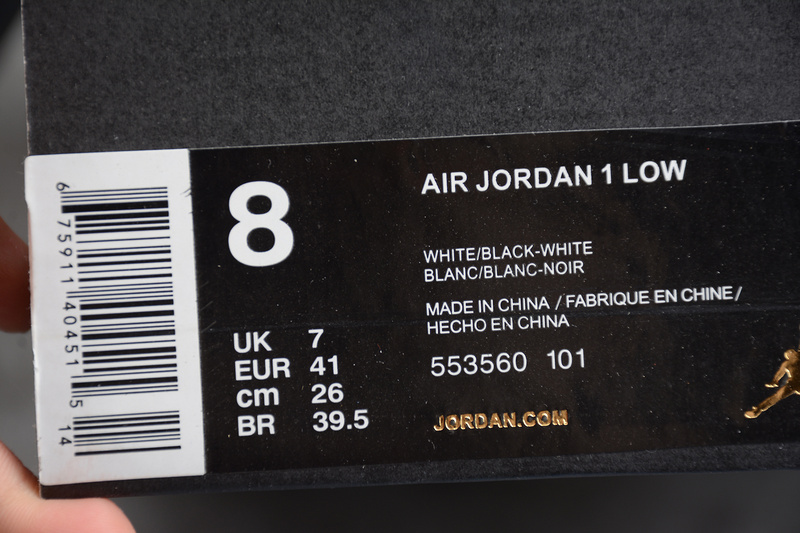 Gz Air Jordan 1 Low Gs White/Black 17