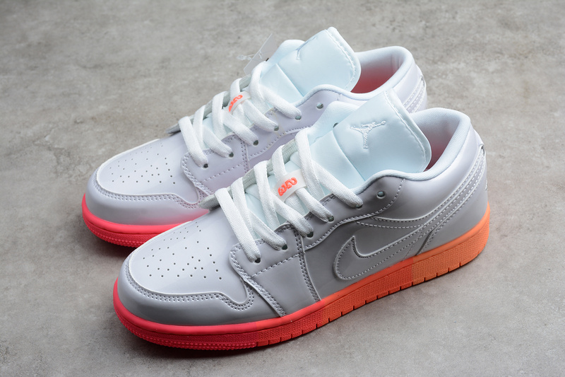 Gz Air Jordan 1 Low Gs White/Bright Crimson-Bright Mango 31