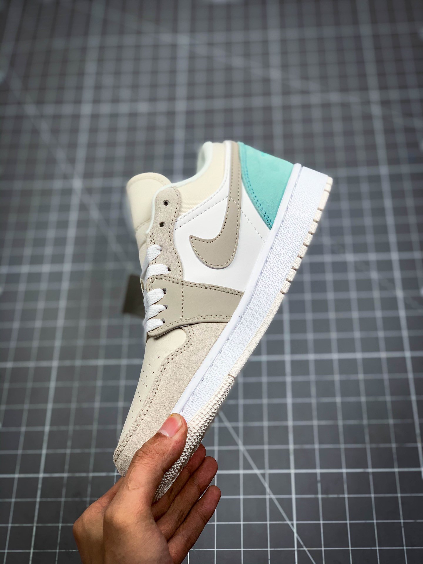 Air Jordan 1 Low Paris White/Sky Grey-Football Grey 15