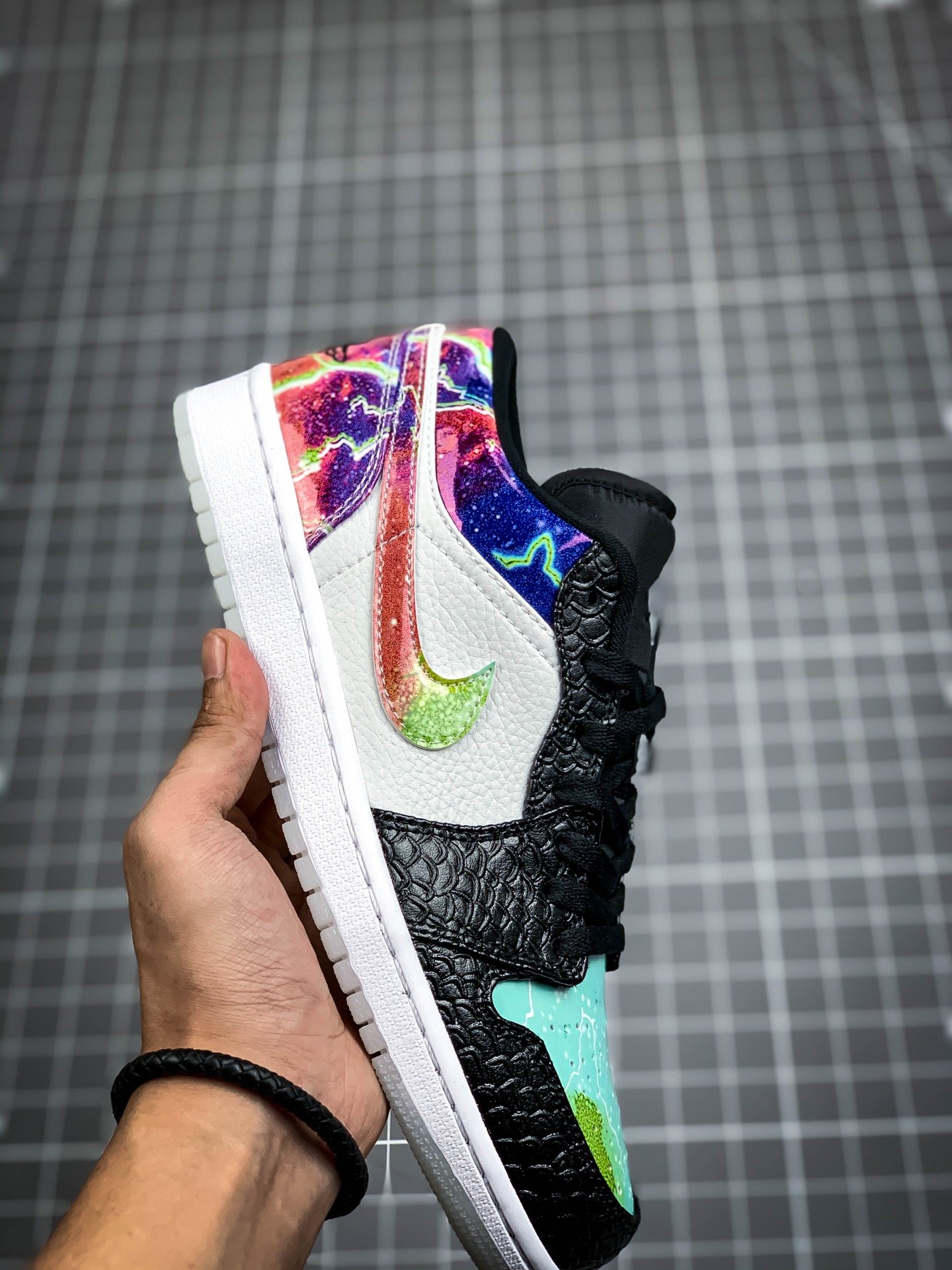 Air Jordan 1 Low Black/White/Multi-Color 13