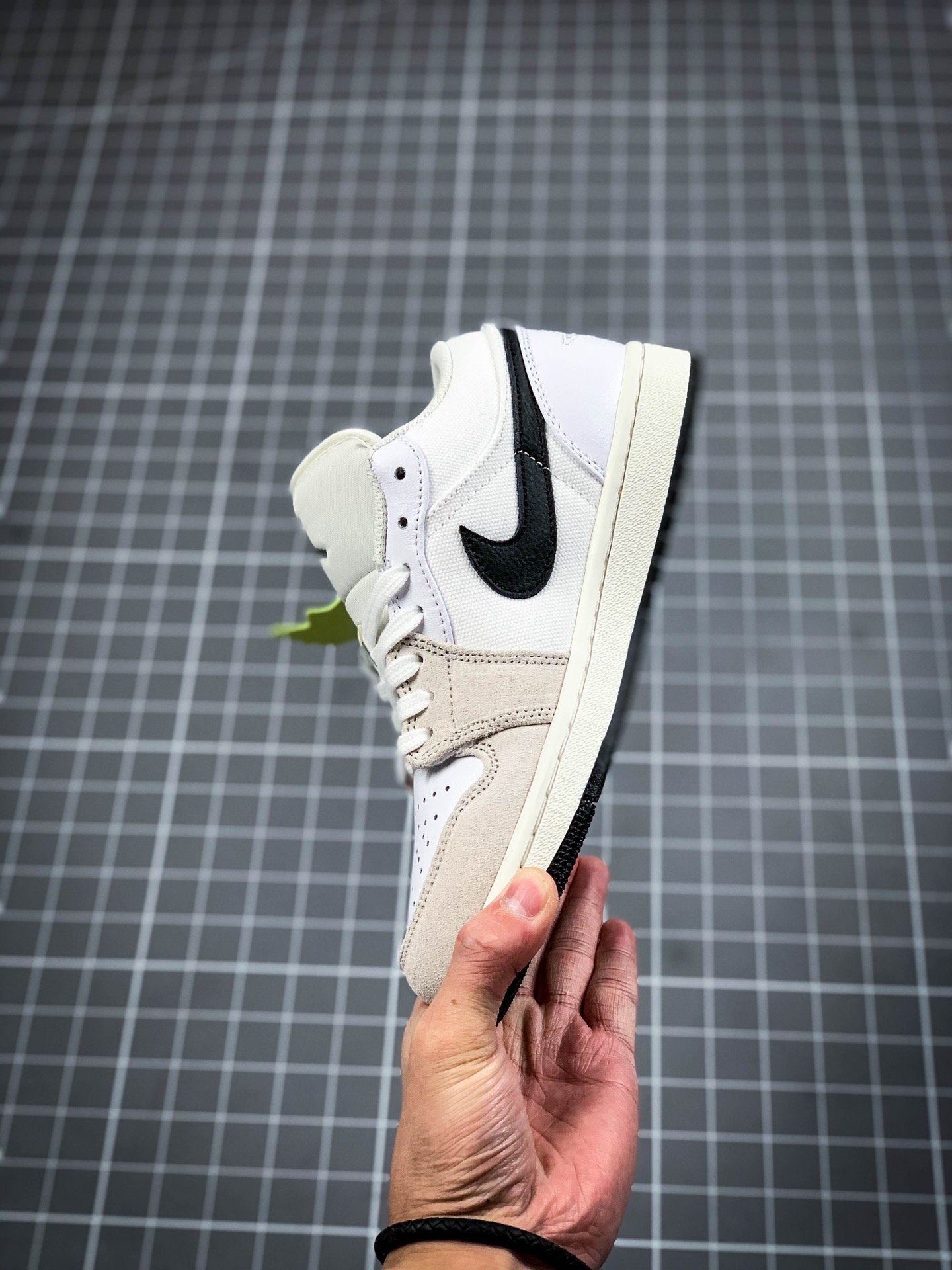 Air Jordan 1 Low White/White/Black 15