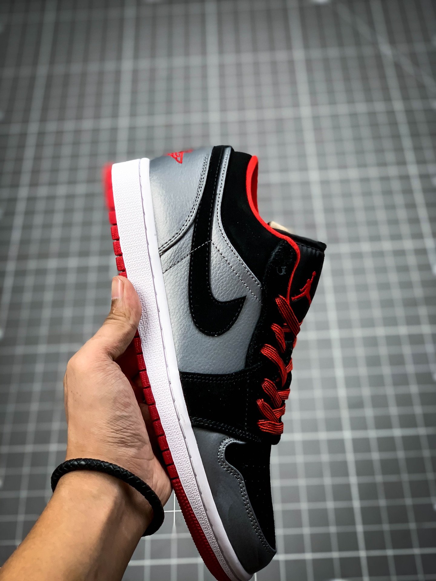 Air Jordan 1 Retro Low Dark Grey/Black/Red 7