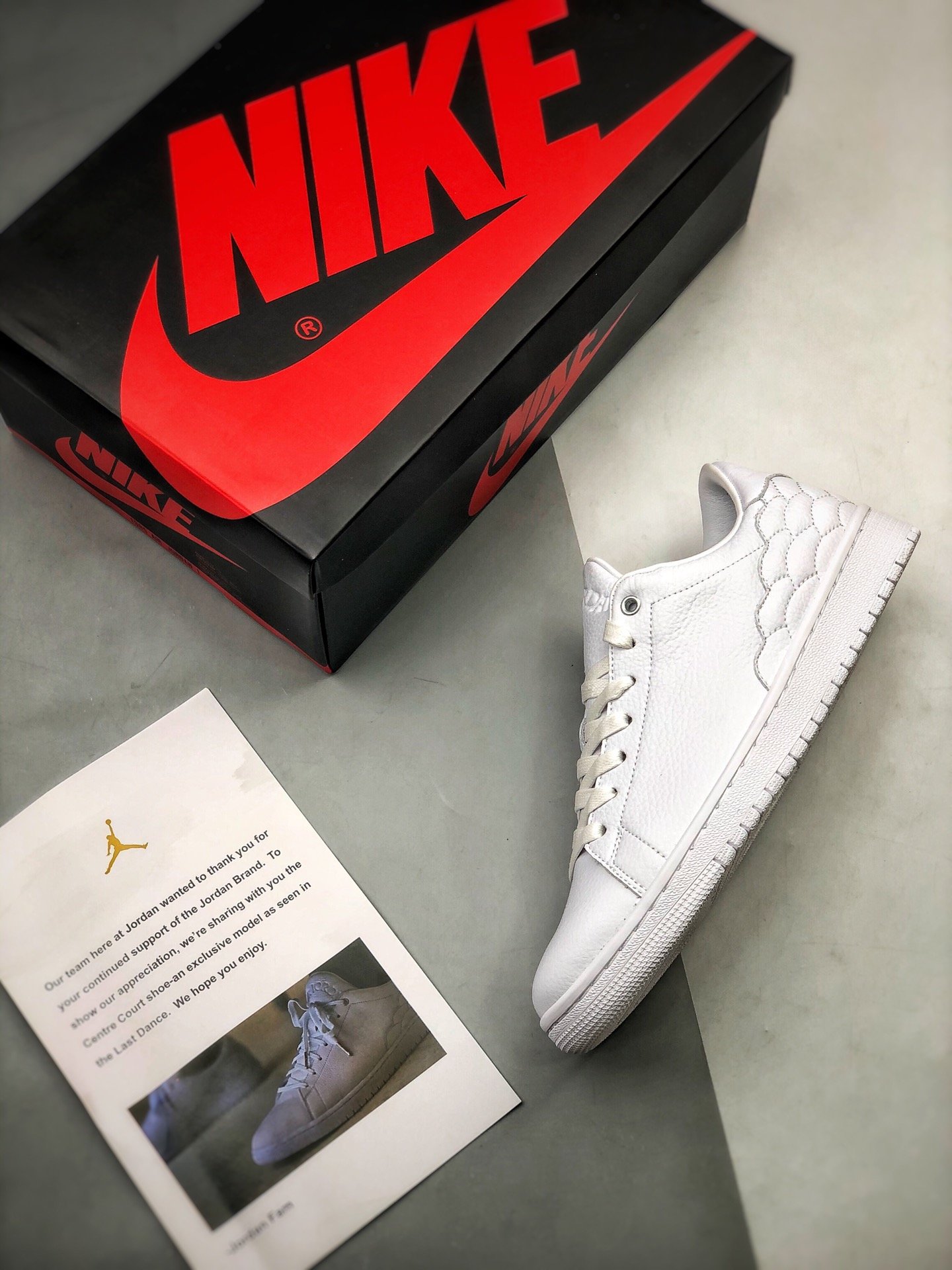 Air Jordan 1 Low Centre Court White/White/White 7