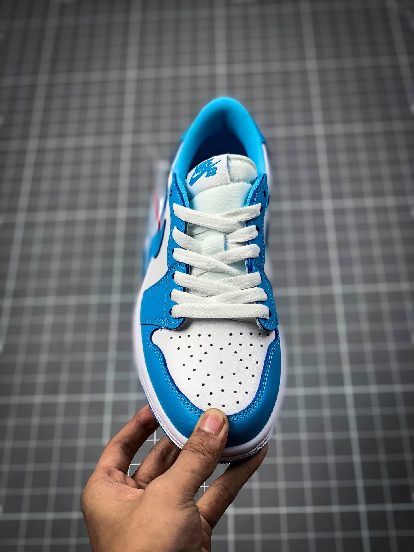 Air Jordan 1 Low Sb Unc Dark Powder Blue/White 5