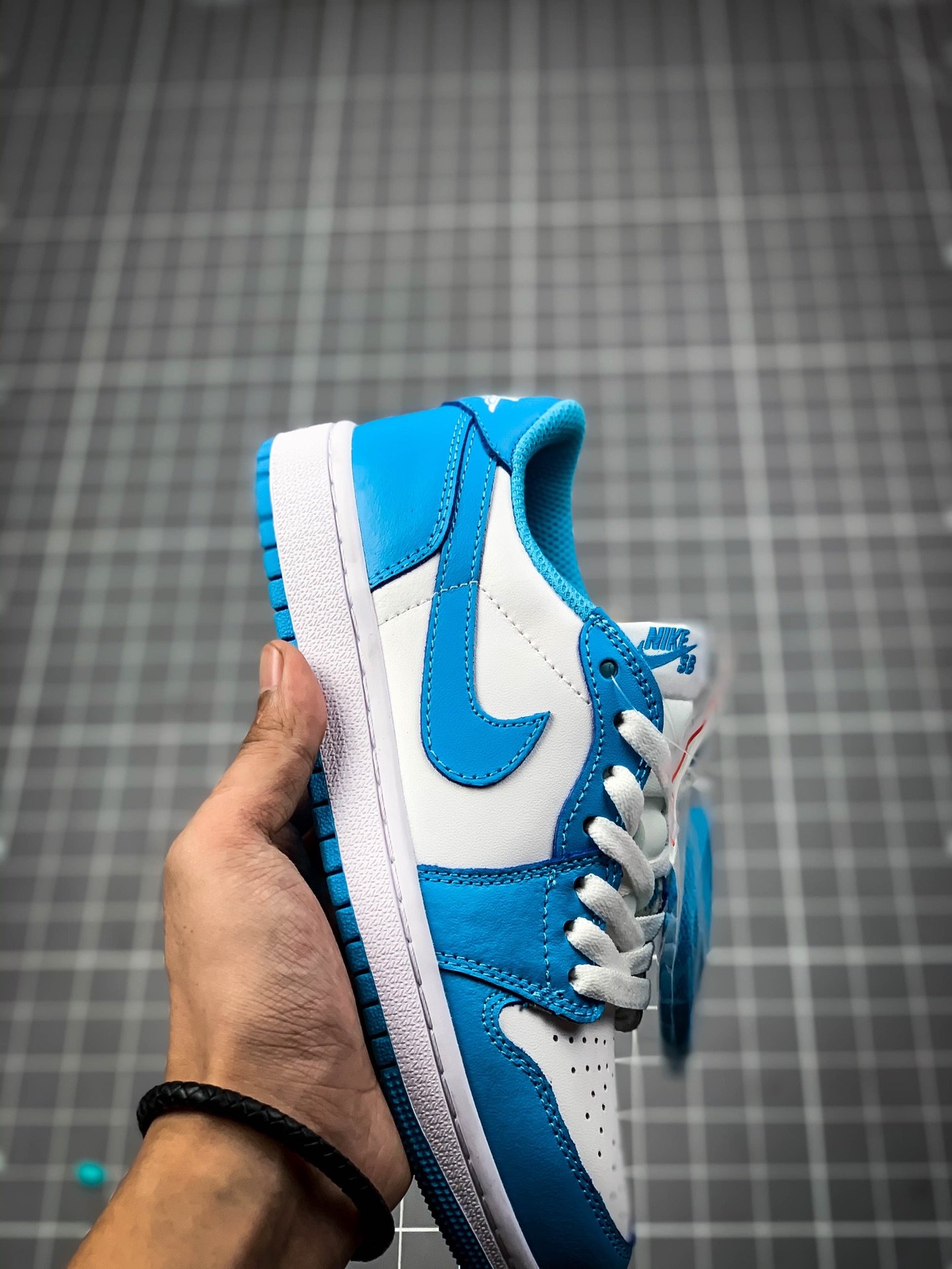 Air Jordan 1 Low Sb Unc Dark Powder Blue/White 13