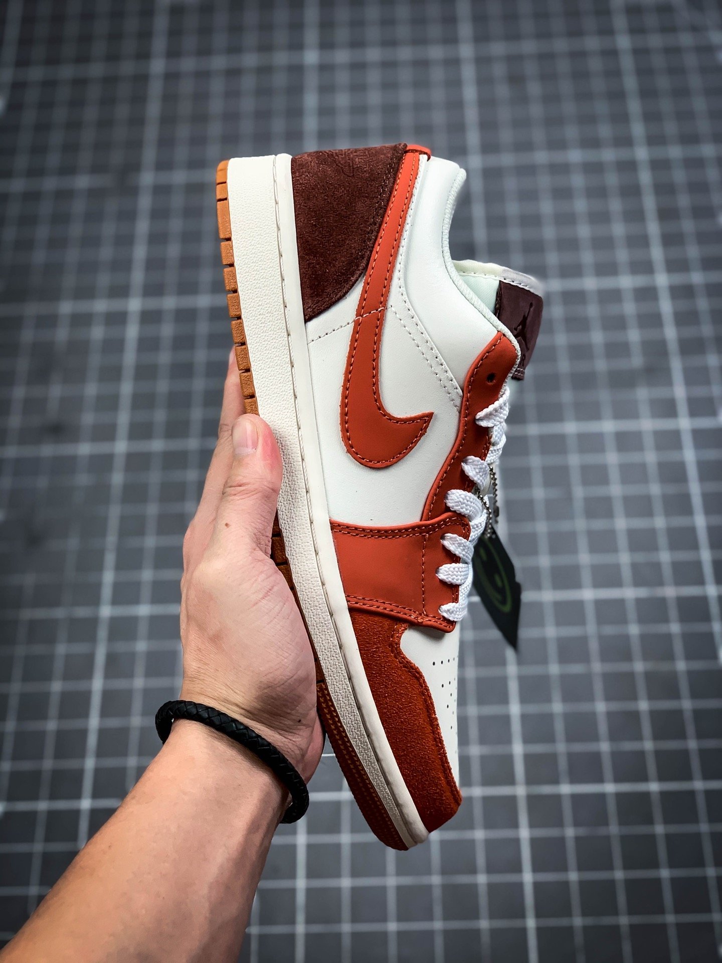 Air Jordan 1 Low White/Light Brown/Dark Brown 7