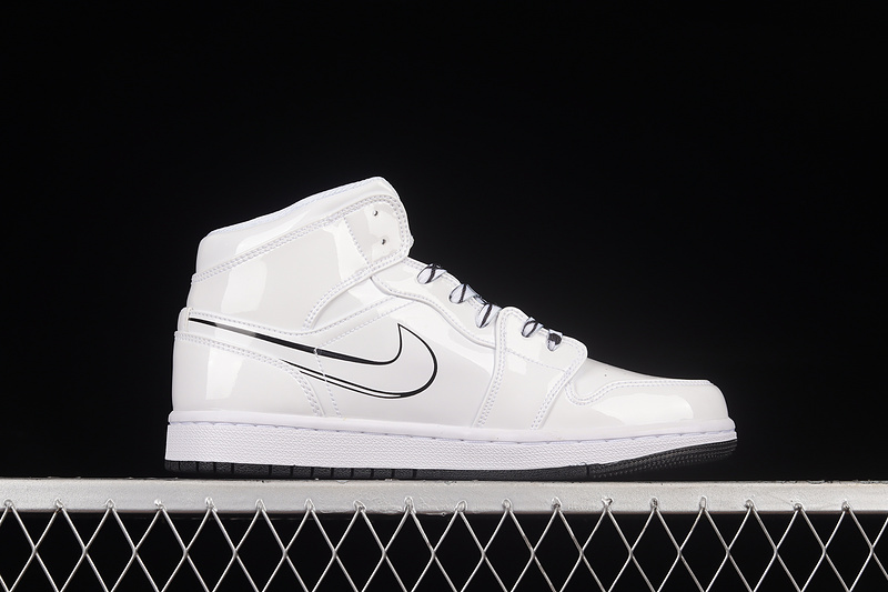 Air Jordan 1 Mid Gs White/Black/White 13