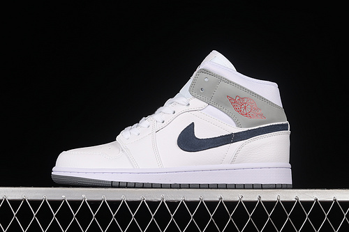 Air Jordan 1 Mid Paris White/University Red/Stealth/Midnight Navy 15