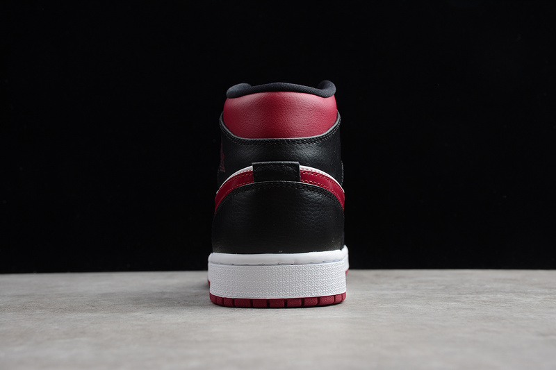 Air Jordan 1 Mid Bred Toe Black/Red/White 31