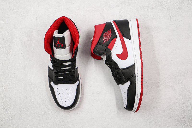 Air Jordan 1 Mid Metallic Red White/Gym Red/Black 3