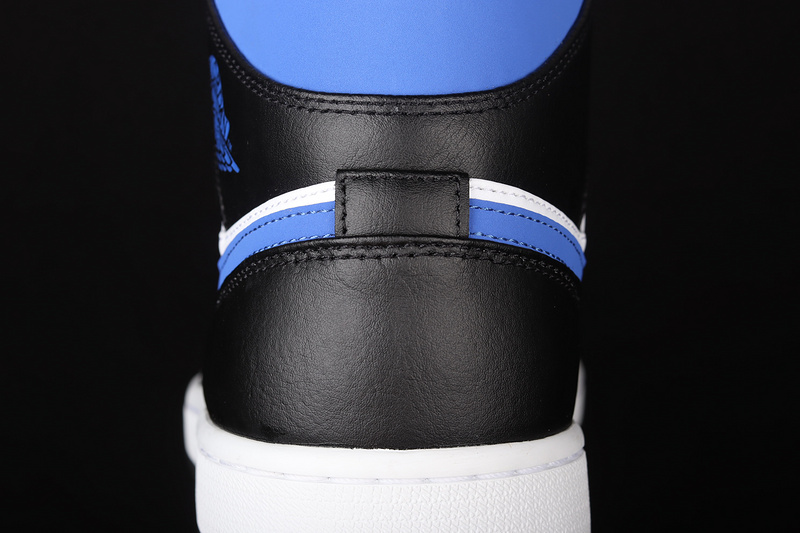 Air Jordan 1 Mid White/Black/Racer Blue 25