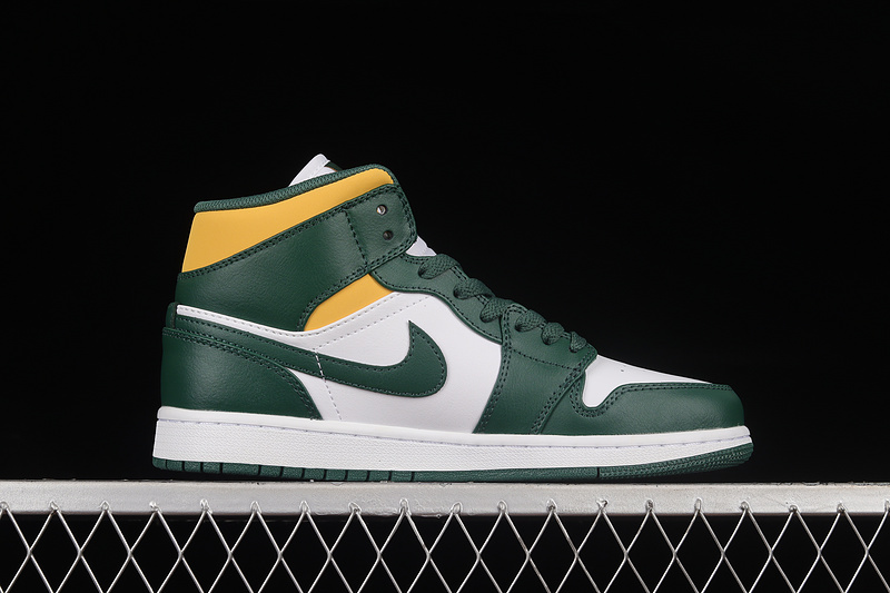 Air Jordan 1 Mid Green/Yellow/White 7