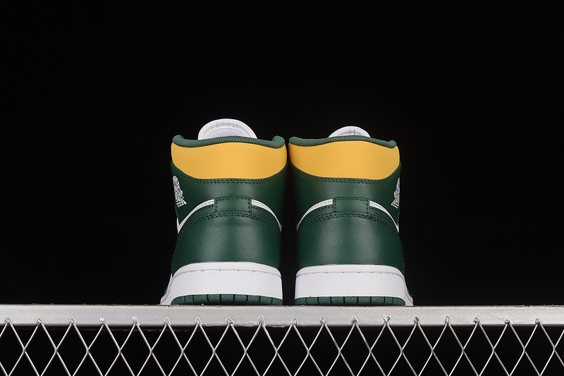 Air Jordan 1 Mid Green/Yellow/White 23