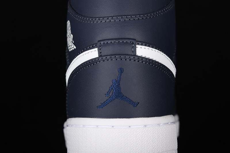 Air Jordan 1 Retro Mid Obsidian/White-White 15