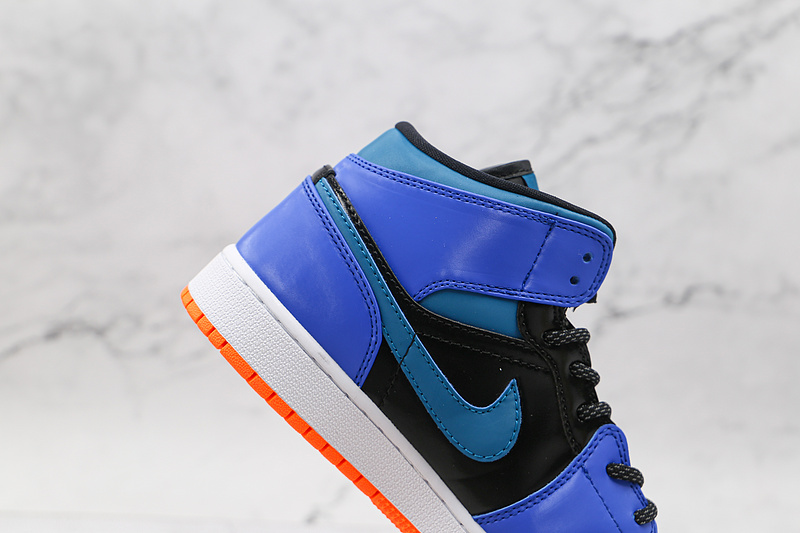 Air Jordan 1 Mid Gs Racer Blue/Green Abyss/Black 7