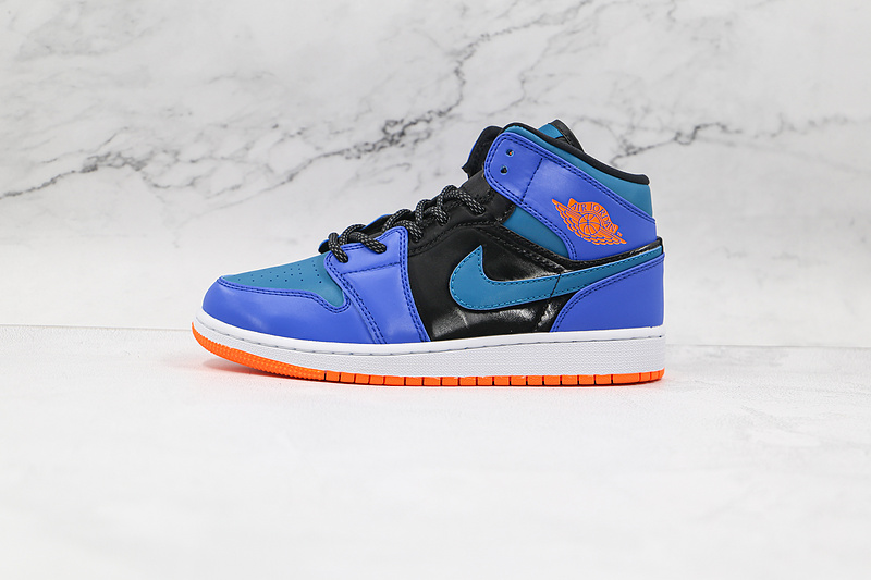 Air Jordan 1 Mid Gs Racer Blue/Green Abyss/Black 9