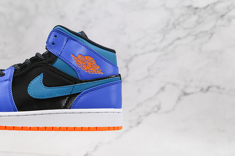 Air Jordan 1 Mid Gs Racer Blue/Green Abyss/Black 17