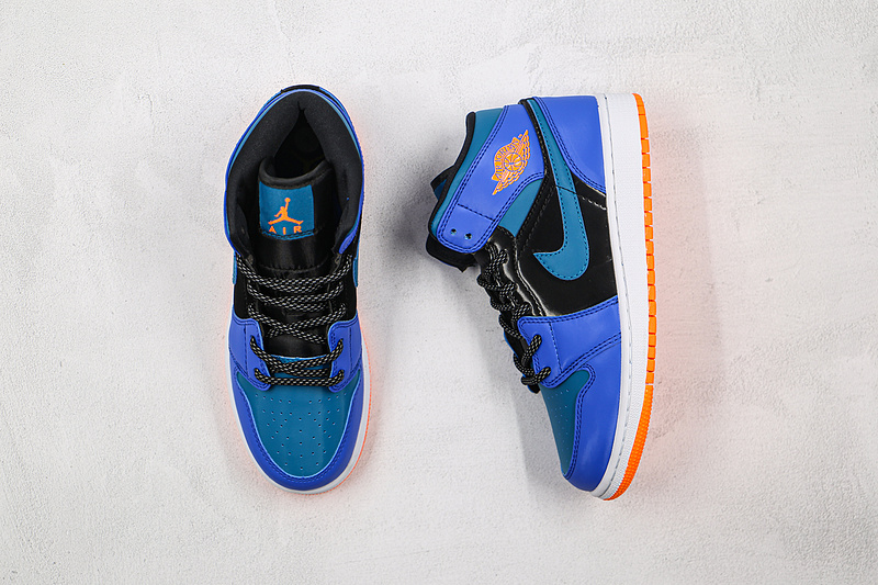 Air Jordan 1 Mid Gs Racer Blue/Green Abyss/Black 19