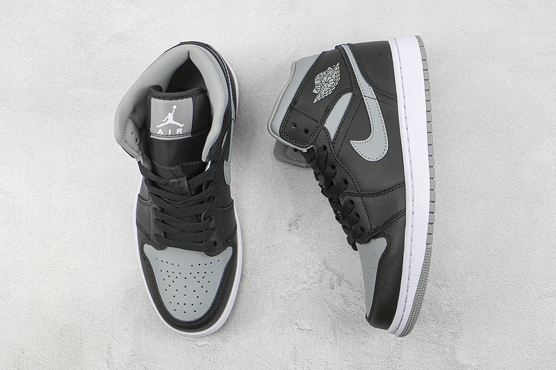 Air Jordan 1 Mid Shadow Black/Particle Grey/White 13