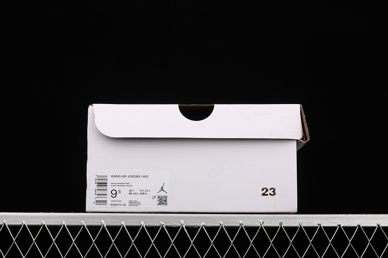 Air Jordan 1 Mid White/White/Orange 3