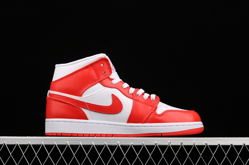 Air Jordan 1 Mid White/White/Orange 7