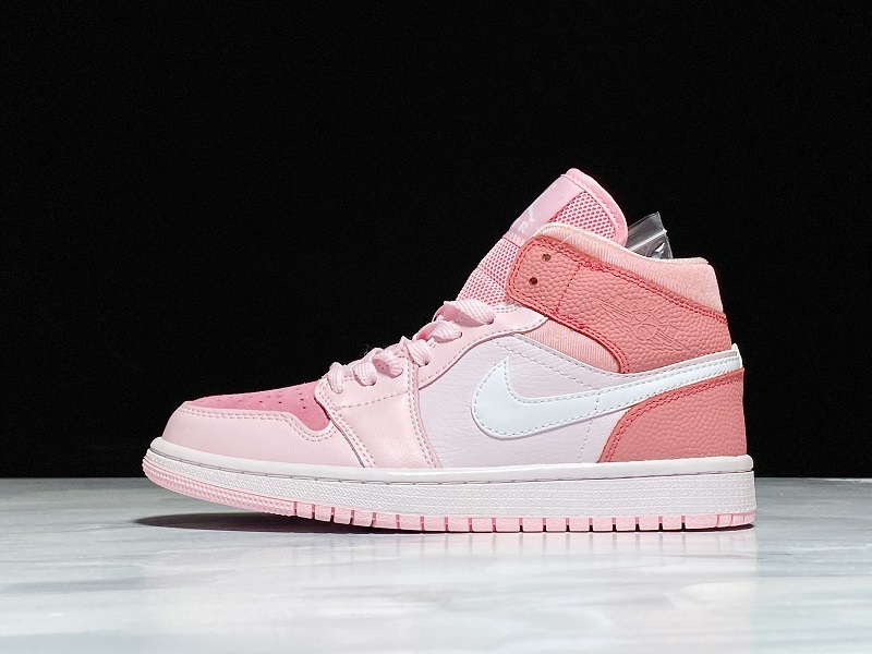 Air Jordan 1 Mid Digital Pink/White-Pink Foam-Sail 3