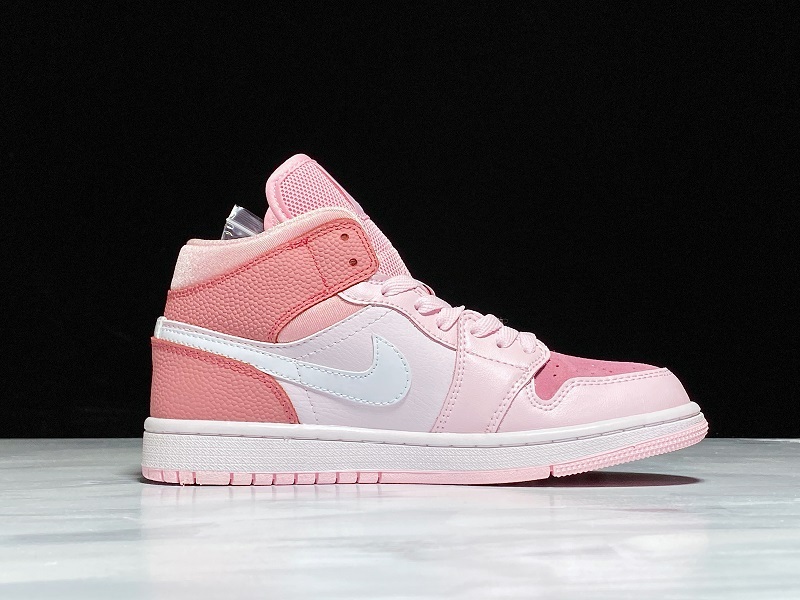 Air Jordan 1 Mid Digital Pink/White-Pink Foam-Sail 25