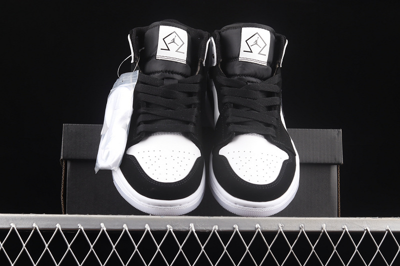 Air Jordan 1 Mid Diamond Shorts Black/White/White 17