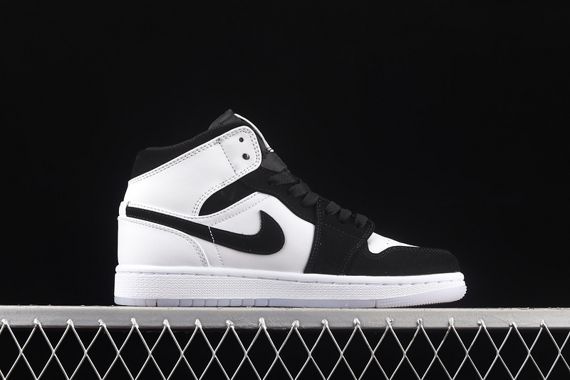 Air Jordan 1 Mid Diamond Shorts Black/White/White 19