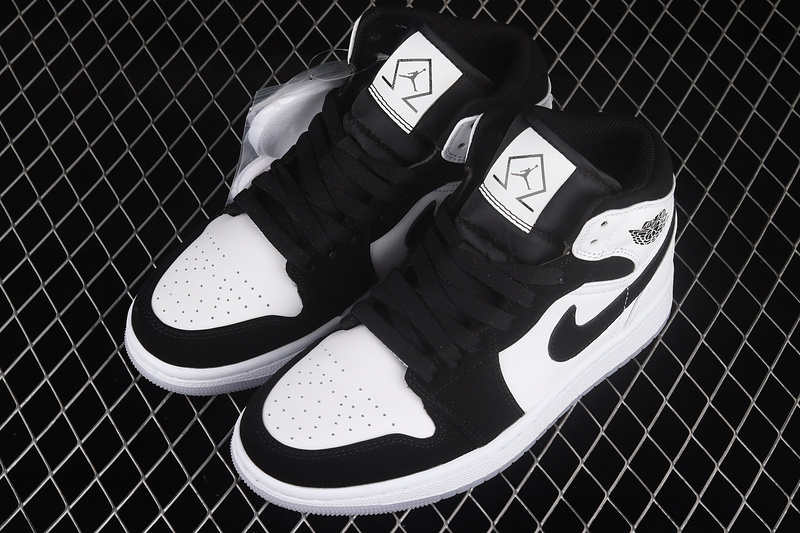 Air Jordan 1 Mid Diamond Shorts Black/White/White 23