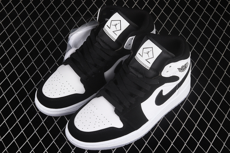 Air Jordan 1 Mid Diamond Shorts Black/White/White 31