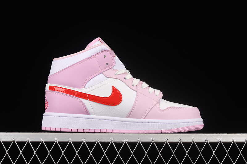 Air Jordan 1 Mid Valentine's Day Iris Whisper/Amethyst Wave/Doll/Siren Red 21