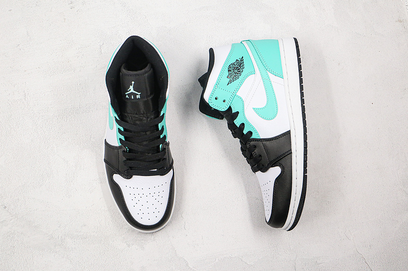 Air Jordan 1 Mid Island Green White/Black/Island Green 5