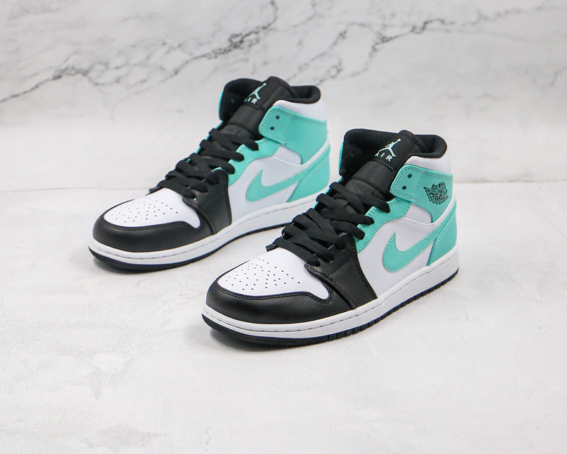 Air Jordan 1 Mid Island Green White/Black/Island Green 7