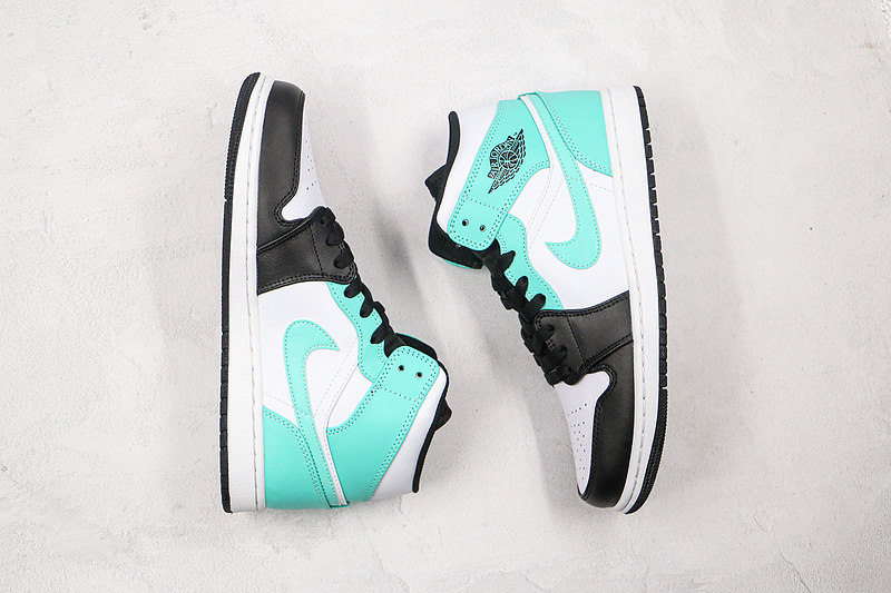 Air Jordan 1 Mid Island Green White/Black/Island Green 11