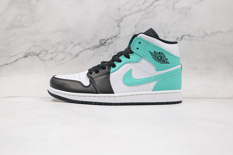 Air Jordan 1 Mid Island Green White/Black/Island Green 15