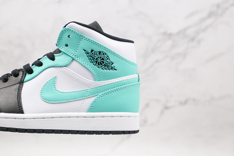 Air Jordan 1 Mid Island Green White/Black/Island Green 19