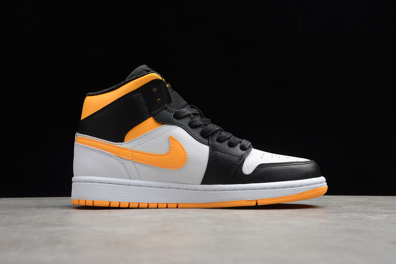 Cj Air Jordan 1 Mid White/Laser Orange-Black 17