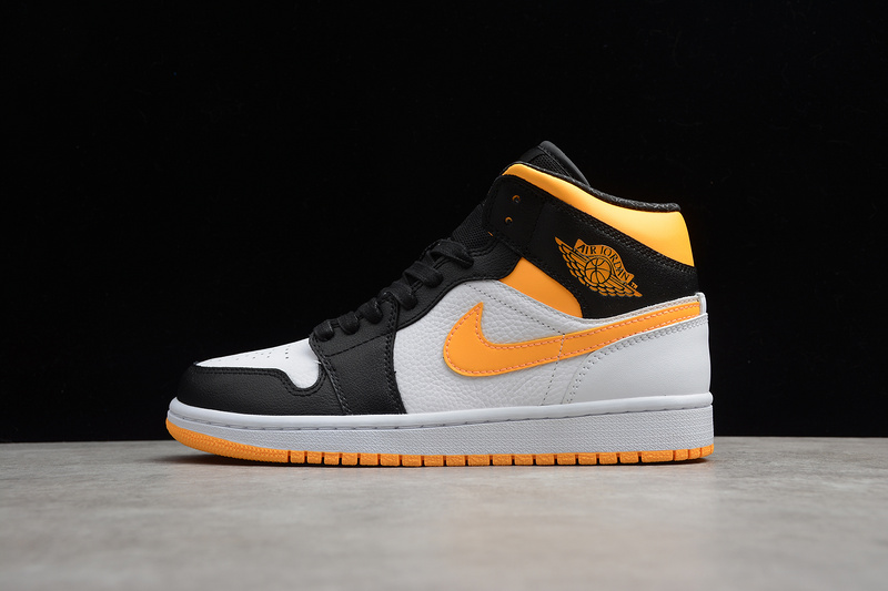 Cj Air Jordan 1 Mid White/Laser Orange-Black 19