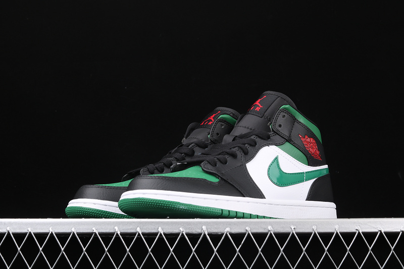 Air Jordan 1 Mid Green Toe Green/Black/White 3