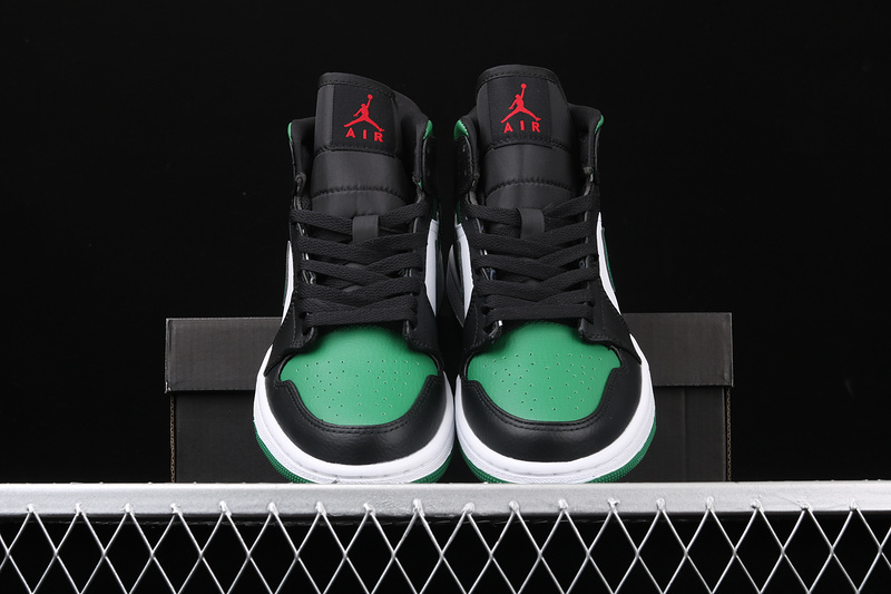 Air Jordan 1 Mid Green Toe Green/Black/White 13