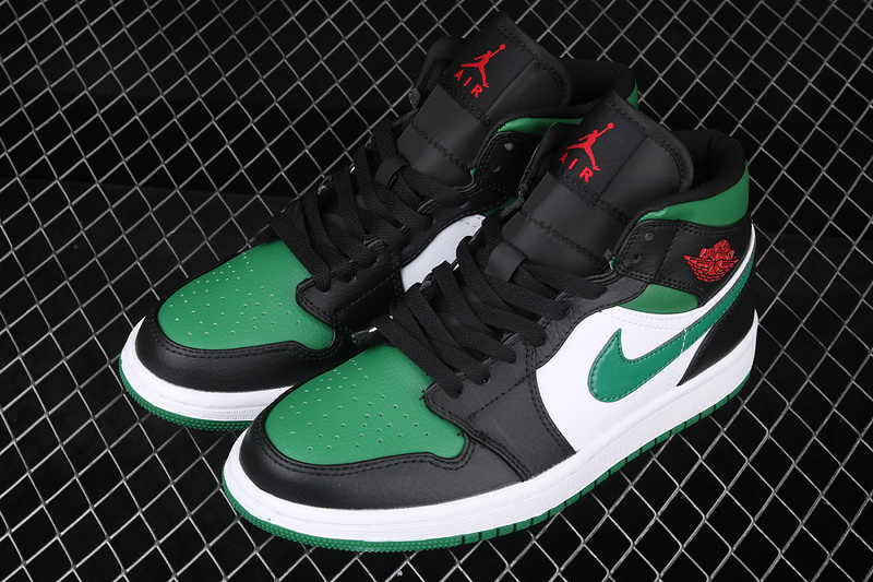 Air Jordan 1 Mid Green Toe Green/Black/White 21