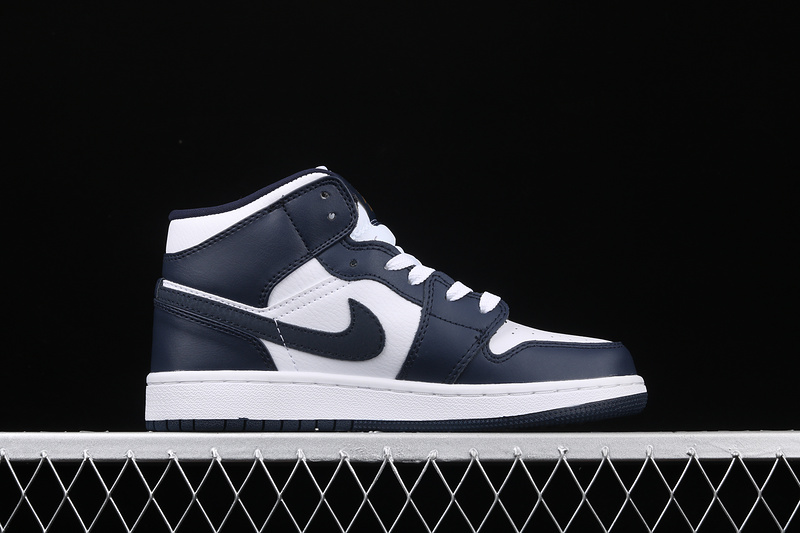 Air Jordan 1 Mid White/Metallic Gold-Obsidian 17