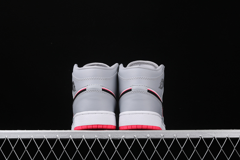 Air Jordan 1 Mid Wolf Grey/Racer Pink-White-Black 17