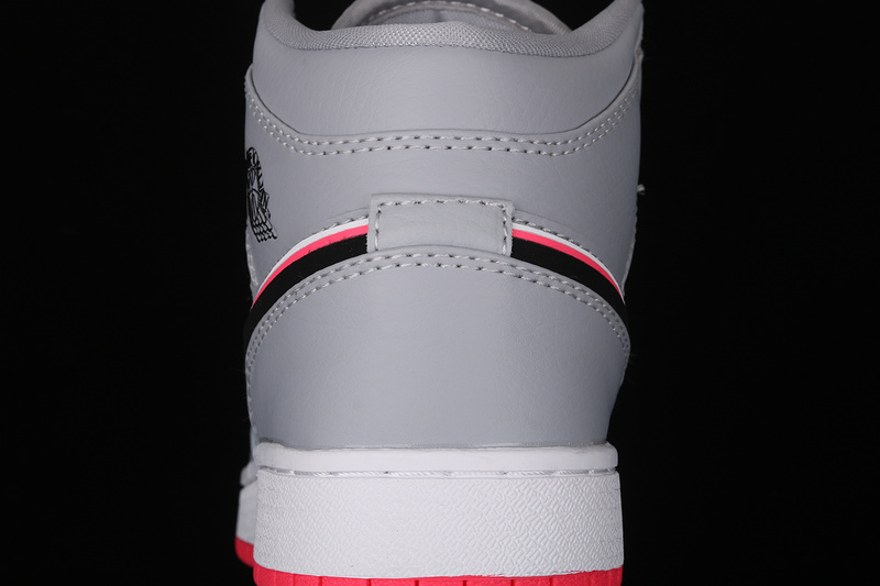 Air Jordan 1 Mid Wolf Grey/Racer Pink-White-Black 23