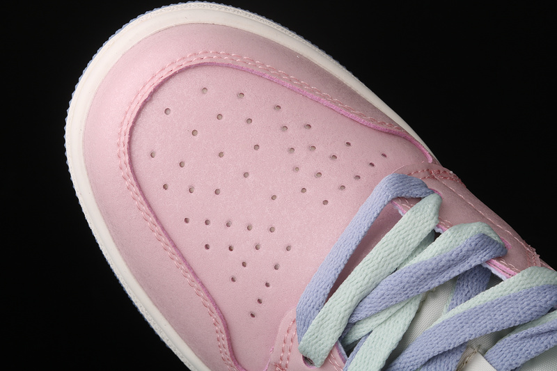 Air Jordan 1 Mid Gs Pink/White/Purple 7