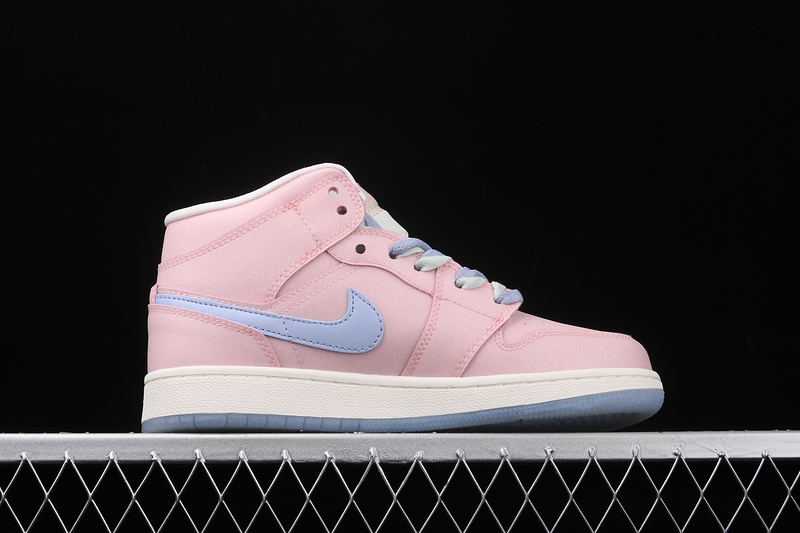 Air Jordan 1 Mid Gs Pink/White/Purple 15