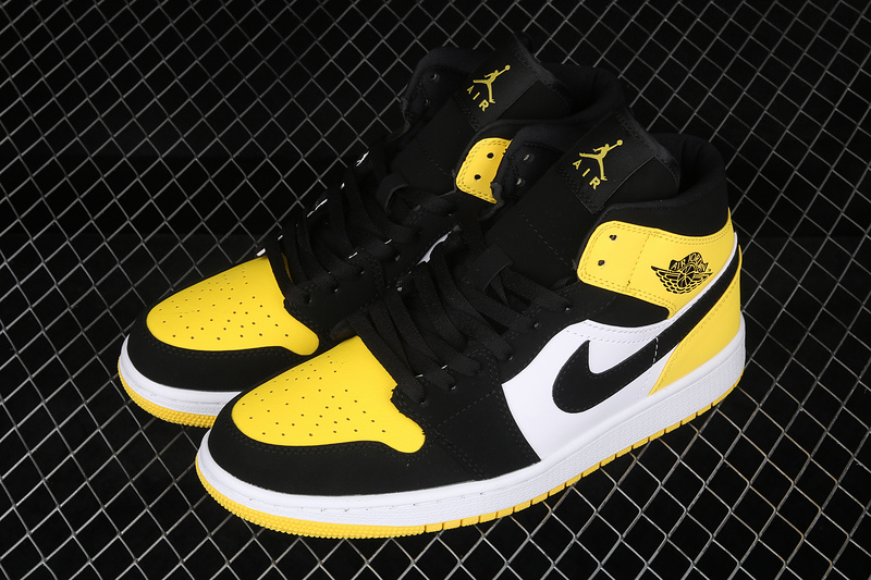 Air Jordan 1 Mid Se Yellow Toe Black/Varsity Maize-White 5