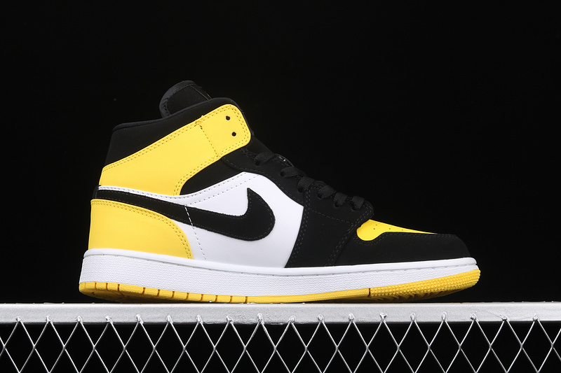 Air Jordan 1 Mid Se Yellow Toe Black/Varsity Maize-White 7