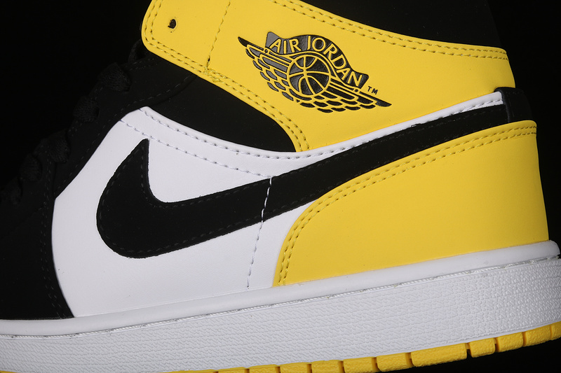 Air Jordan 1 Mid Se Yellow Toe Black/Varsity Maize-White 29